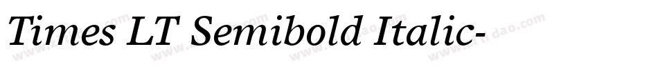 Times LT Semibold Italic字体转换